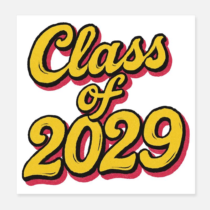 Klasse von 2029 Retro-Skript Poster 20x20 cm