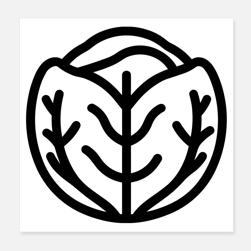cabbage Poster 8" x 8" (20x20 cm)