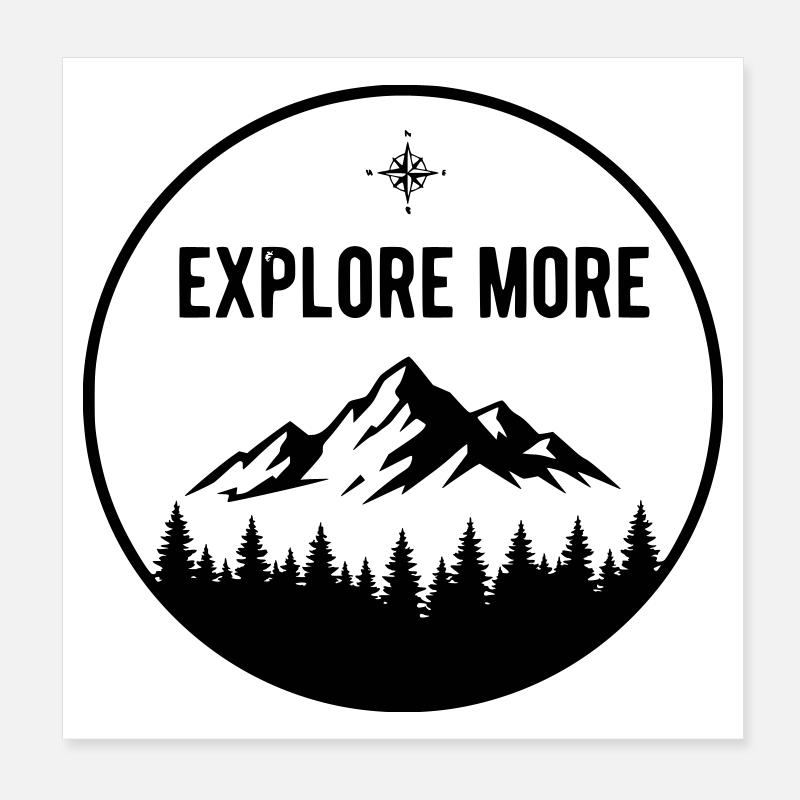 Explorateur Poster 20 x 20 cm