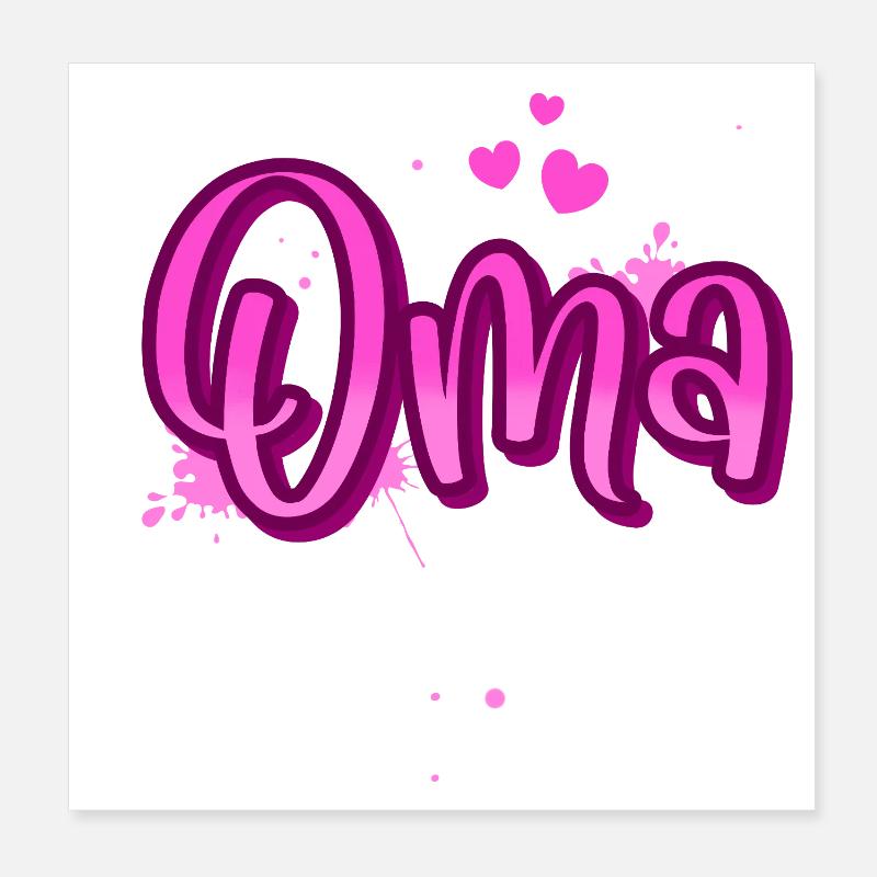 Oma Poster 20x20 cm