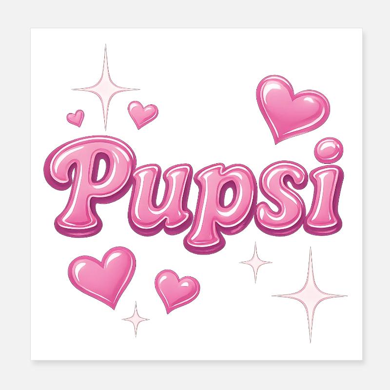Conception du surnom pupsi/y2k Poster 20 x 20 cm