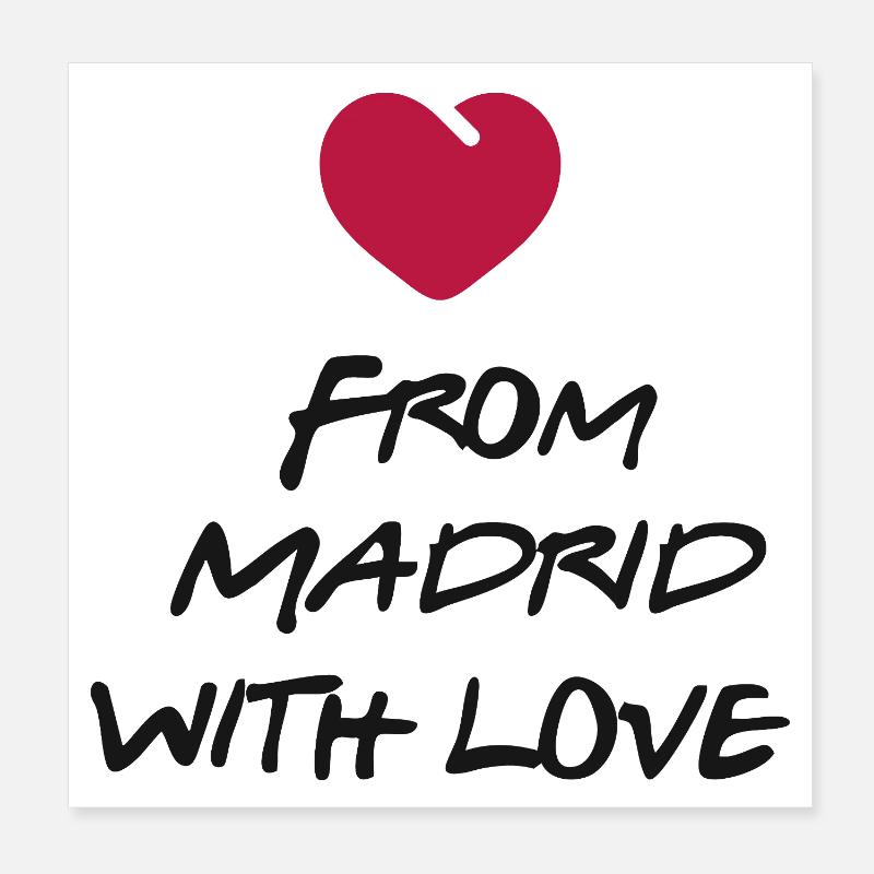 De Madrid avec amour Poster 20 x 20 cm