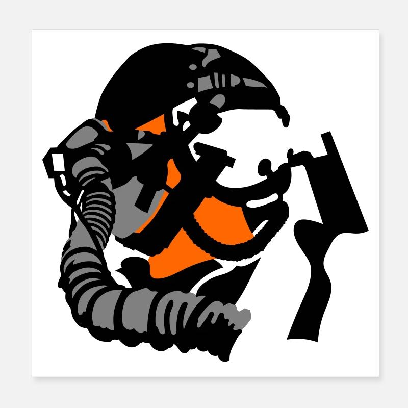 Pilote de jet Poster 20 x 20 cm