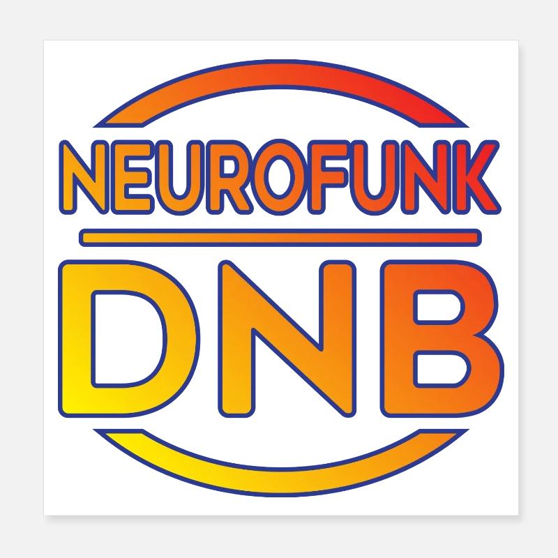 Logo-shirt Neurofunk DNB Poster 20 x 20 cm