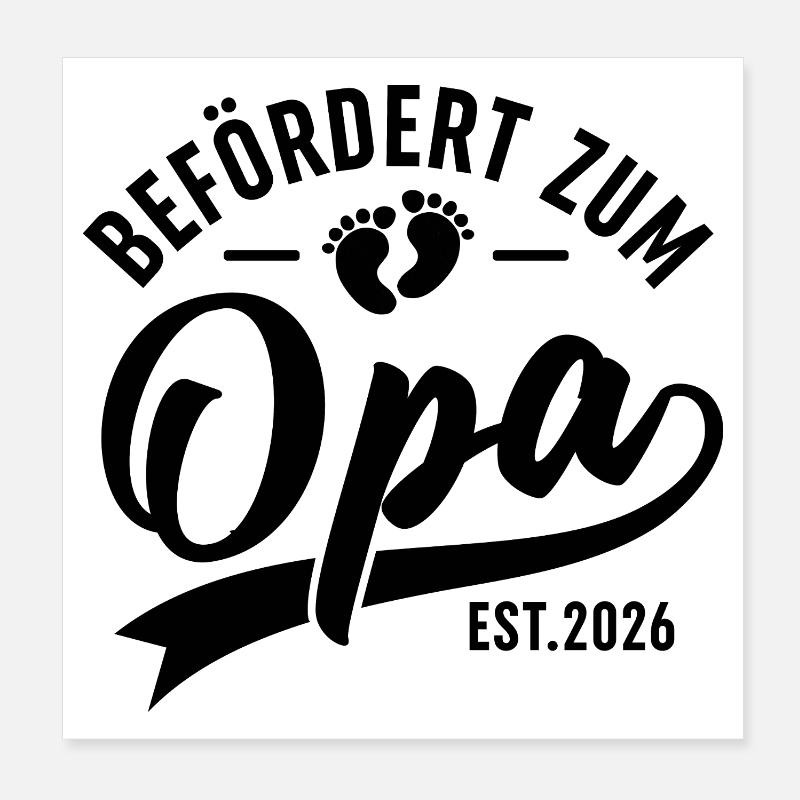 Perfektes Opa Geschenk 2026 | Enkelkind Geburt Poster 20x20 cm