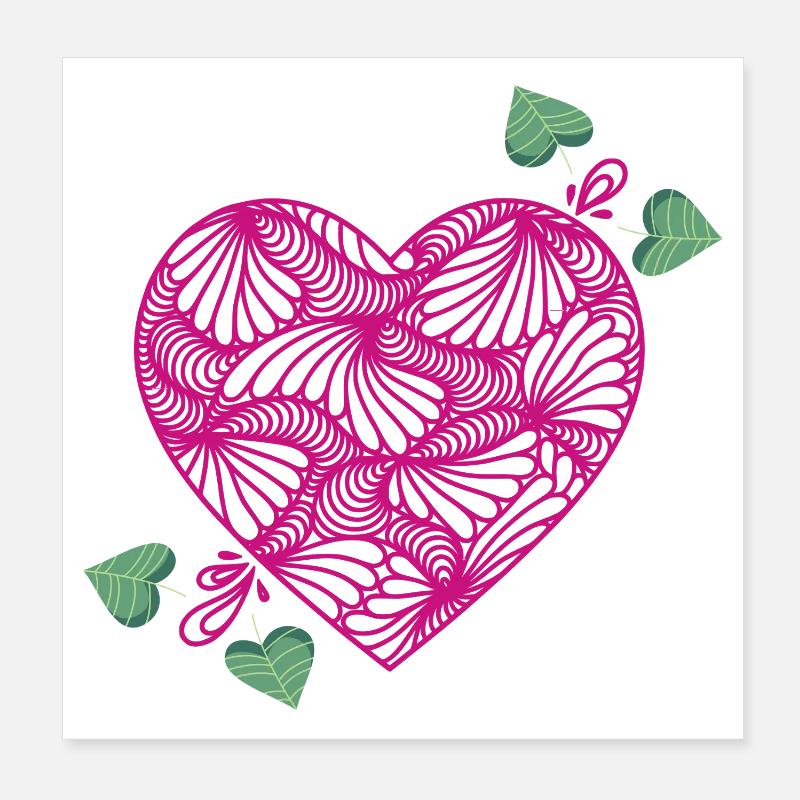 romantic heart Poster 8" x 8" (20x20 cm)