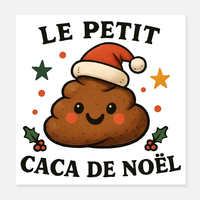 Der kleine Weihnachtskot Poster 20x20 cm