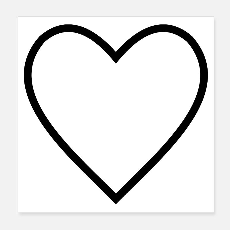 Trait de cœur Poster 20 x 20 cm