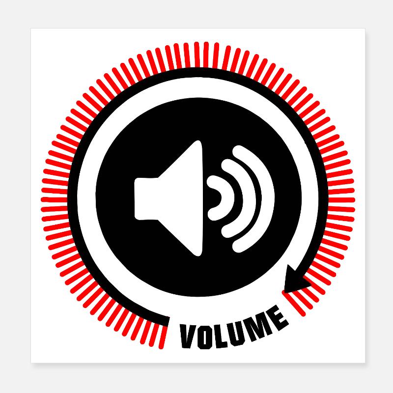 Lignes de volume des haut-parleurs Poster 20 x 20 cm
