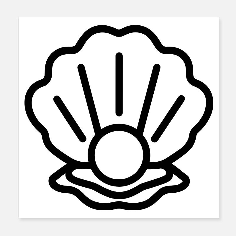 Auster Poster 20x20 cm