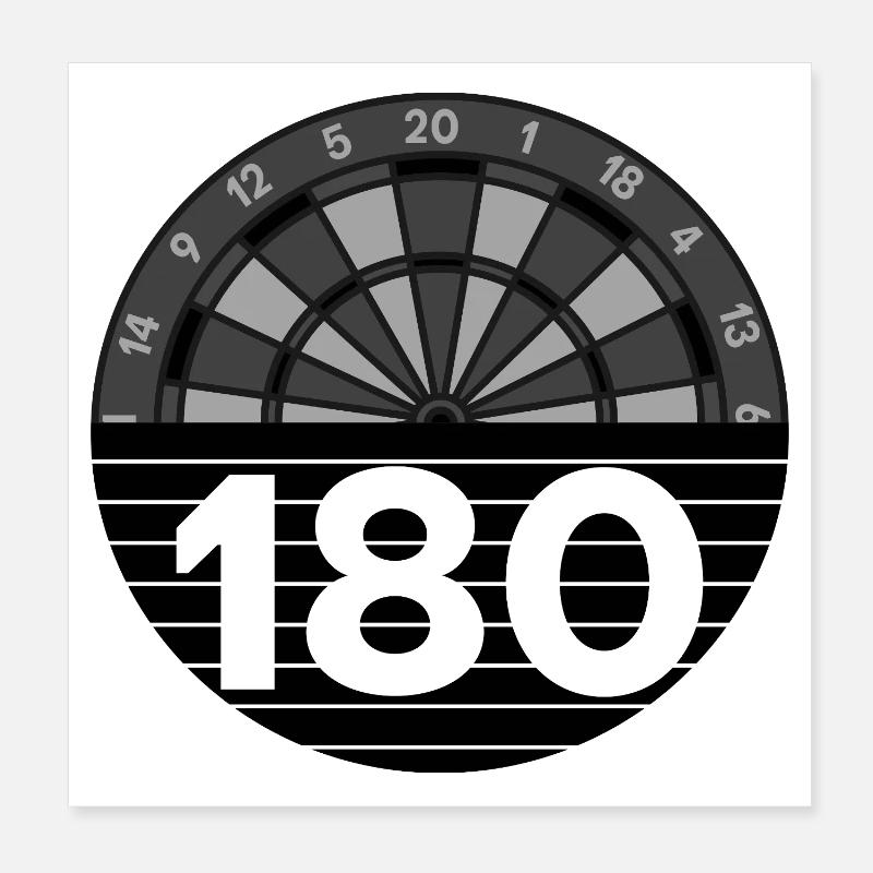 Dartskive Poster 20x20 cm