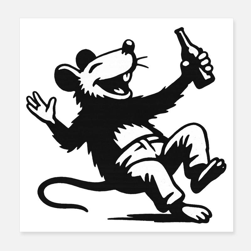 Partymaus Poster 8" x 8" (20x20 cm)