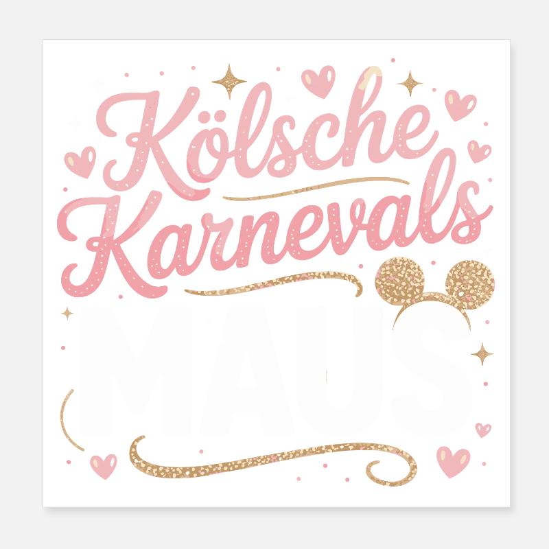 Cologne Carnival Mouse Cologne Carnival Cologne Mouse Poster 8" x 8" (20x20 cm)