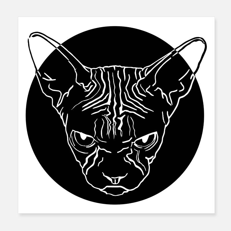 Sphinx Head Poster 8" x 8" (20x20 cm)