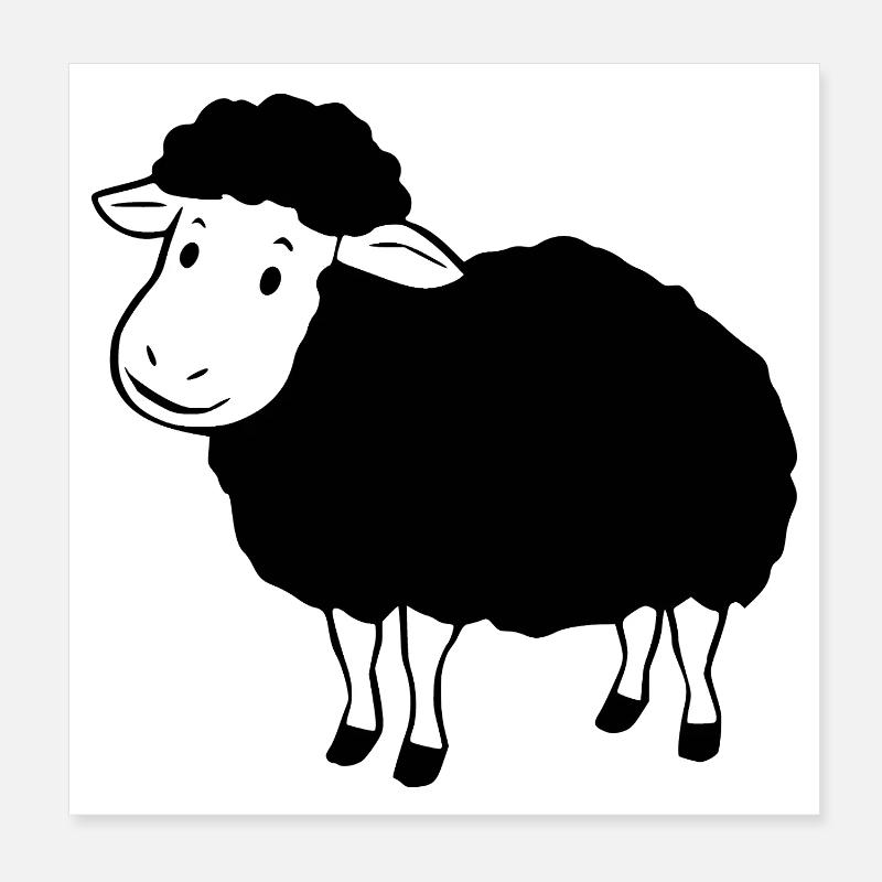 Mouton noir Poster 20 x 20 cm