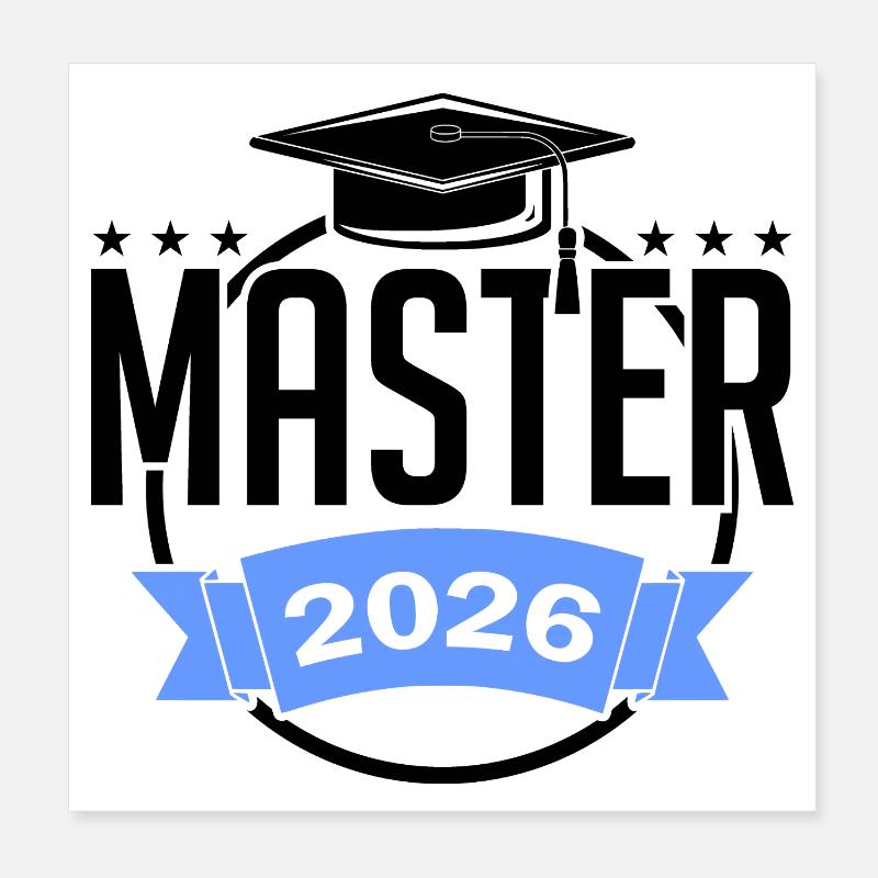 Master 2026 Diplôme Poster 20 x 20 cm