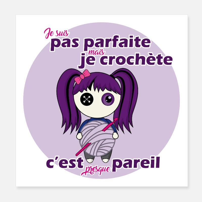 Ich bin nicht perfekt, aber ich hake Poster 20x20 cm