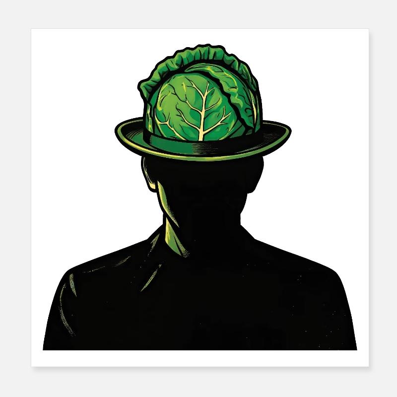 DER SCHATTEN MIT DEM KOHLKOPF #1 – nette Leute Poster 20x20 cm