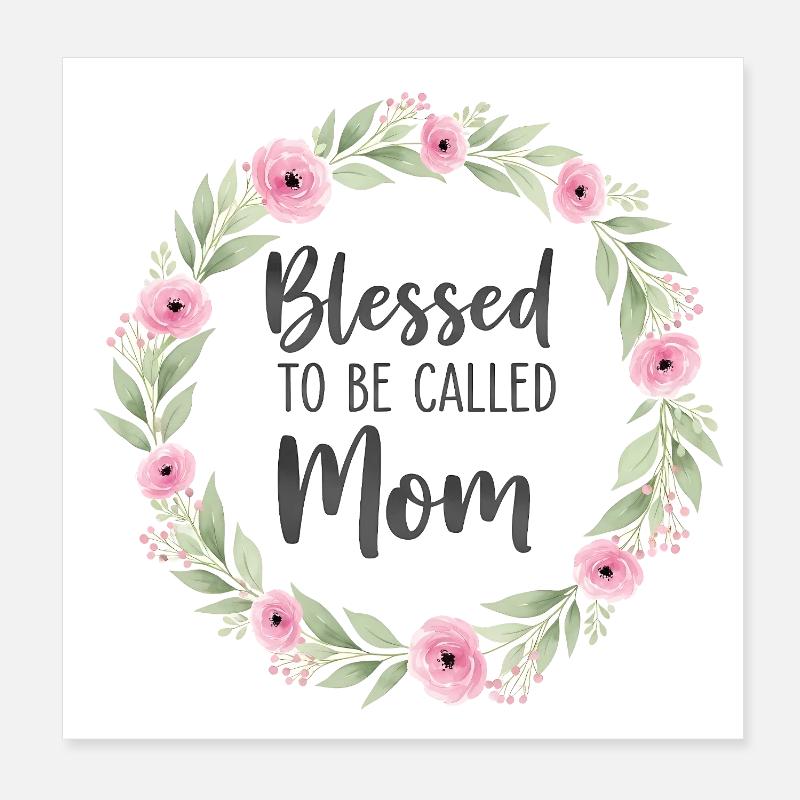 Glücklich Mama Zu Sein Mama Geschenk Poster 20x20 cm