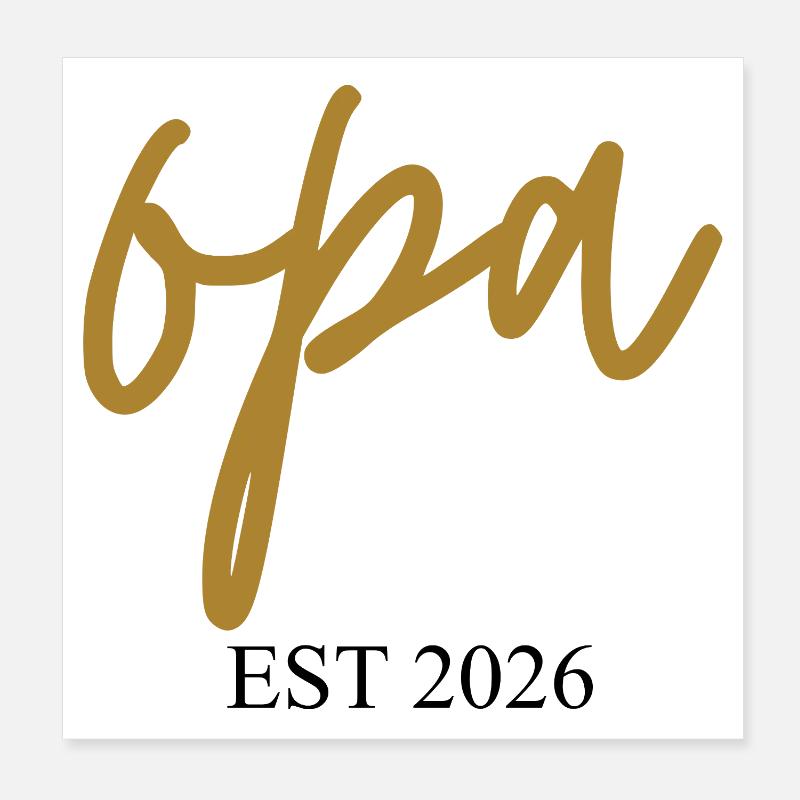 Papy Est 2026 Poster 20 x 20 cm