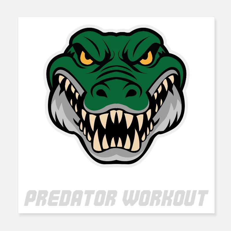 Crocodile Workout – Hard Training & Combat Sports  Poster 8" x 8" (20x20 cm)