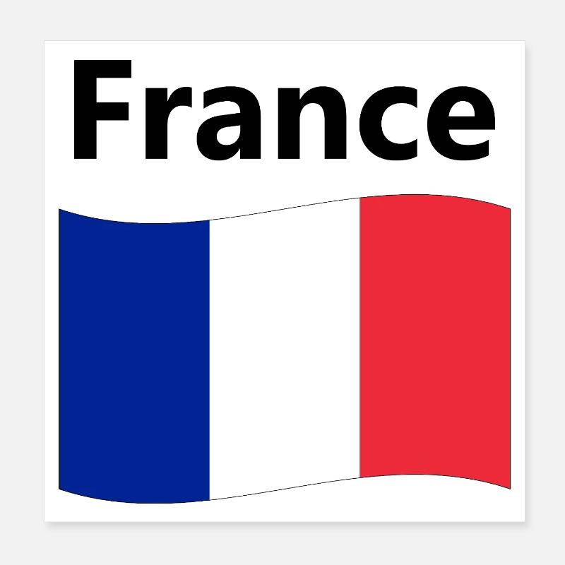 Drapeau Français Poster 20 x 20 cm