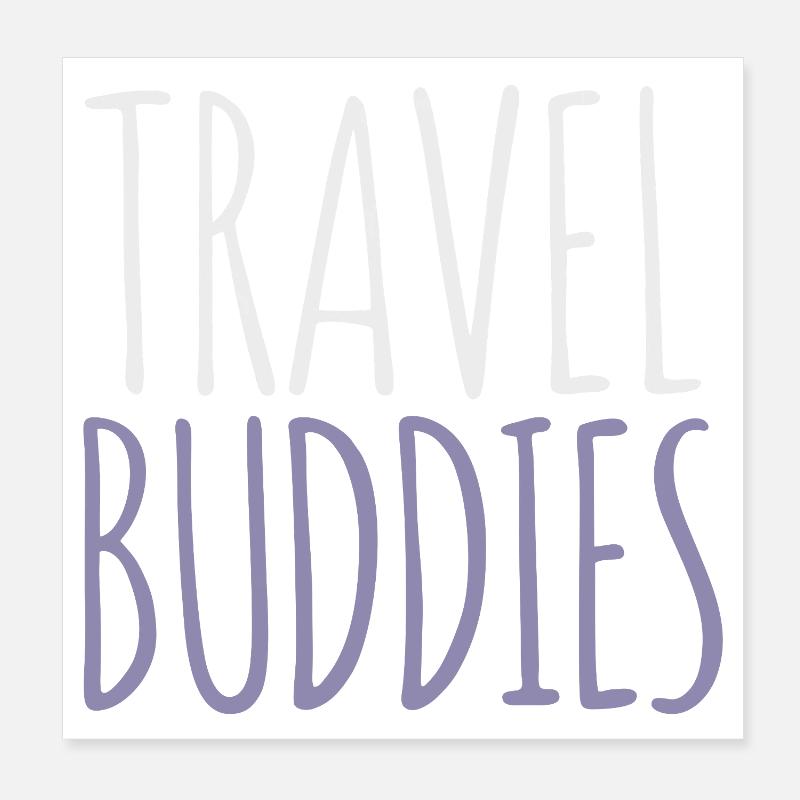Amis de voyage Poster 20 x 20 cm