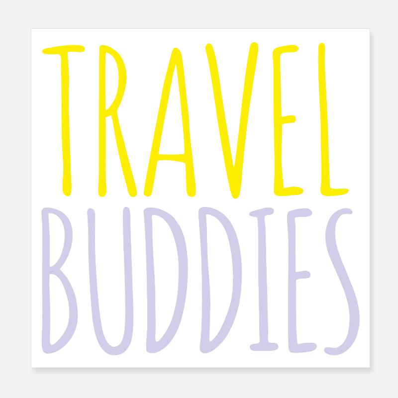 Amis de voyage Poster 20 x 20 cm