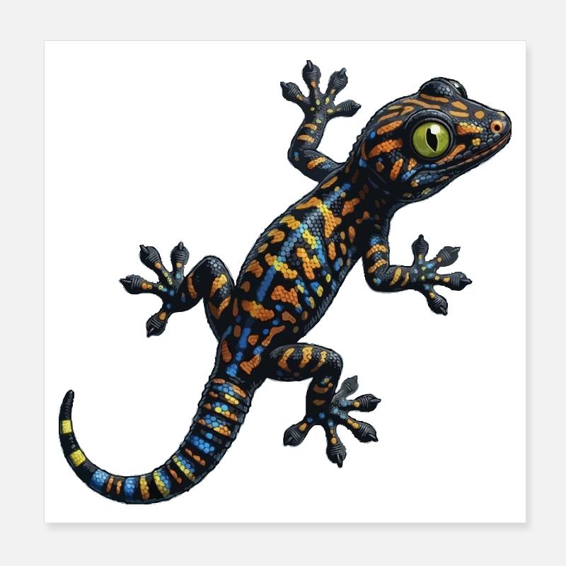 Escalade de gecko Poster 20 x 20 cm