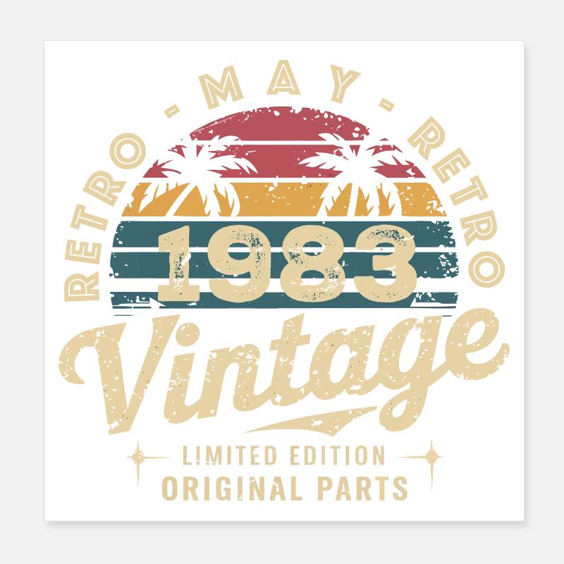 Mai 1983 : L'Original Mai 1983 - Édition Classique Poster 20 x 20 cm