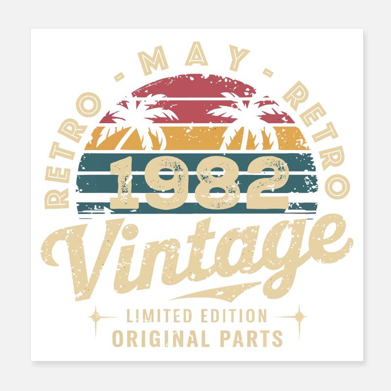 Mai 1982 : L'Original Mai 1982 - Édition Classique Poster 20 x 20 cm