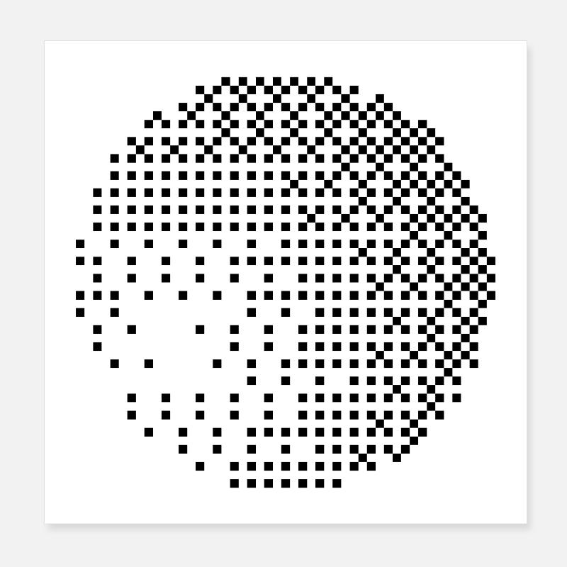 Kreis-aus-Punkte-Design Poster 20x20 cm