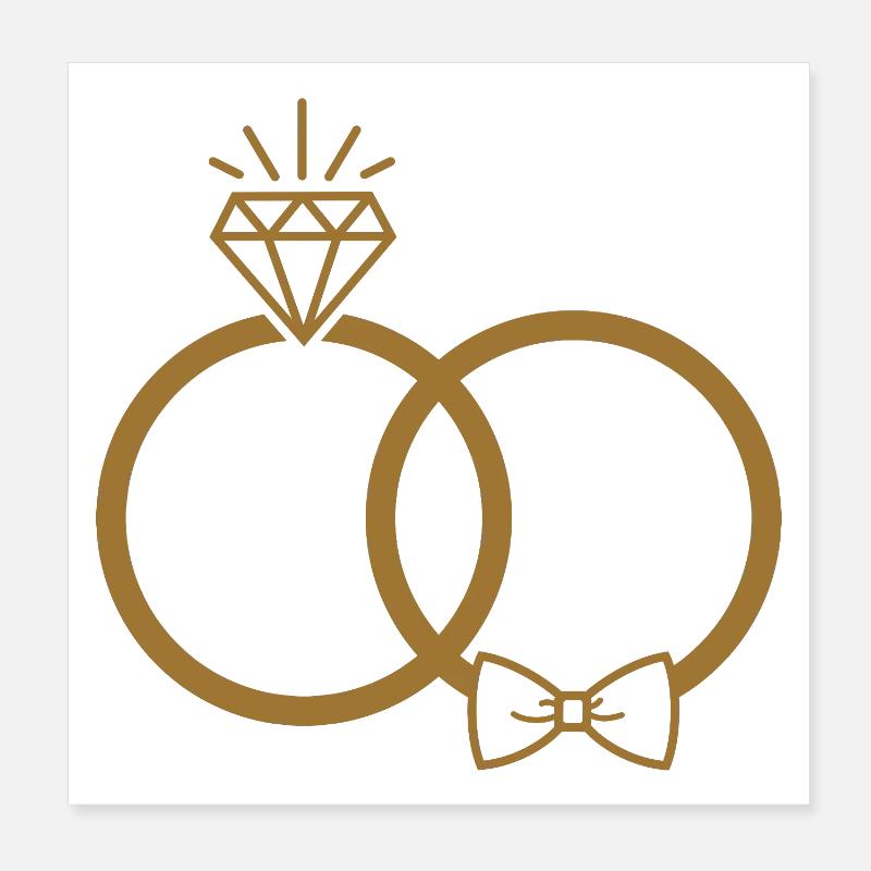 Eheringe Poster 20x20 cm