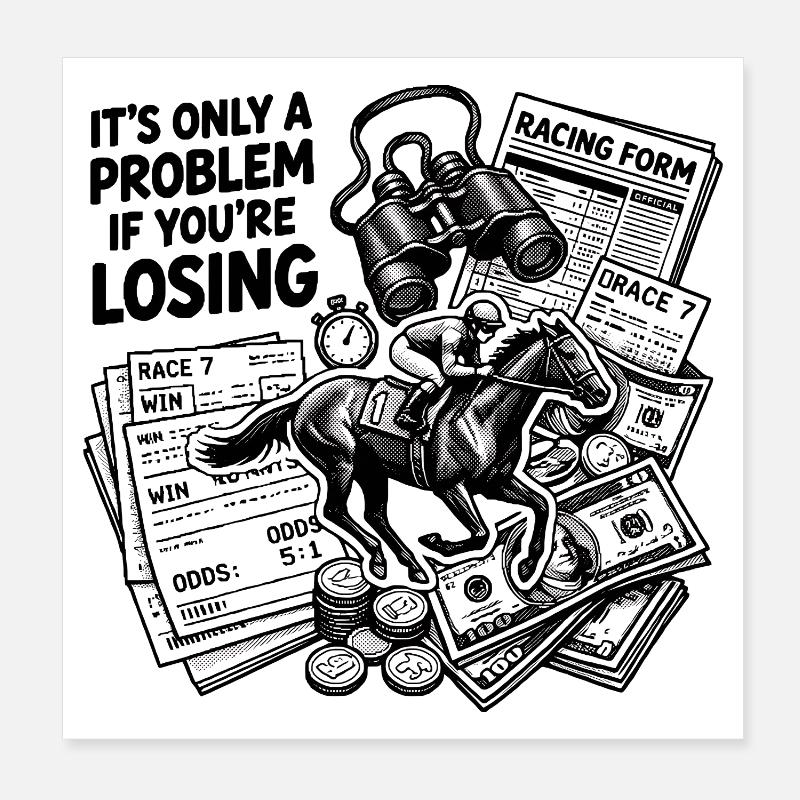 Es ist nur dann ein Problem, wenn man im Pferderen Poster 20x20 cm