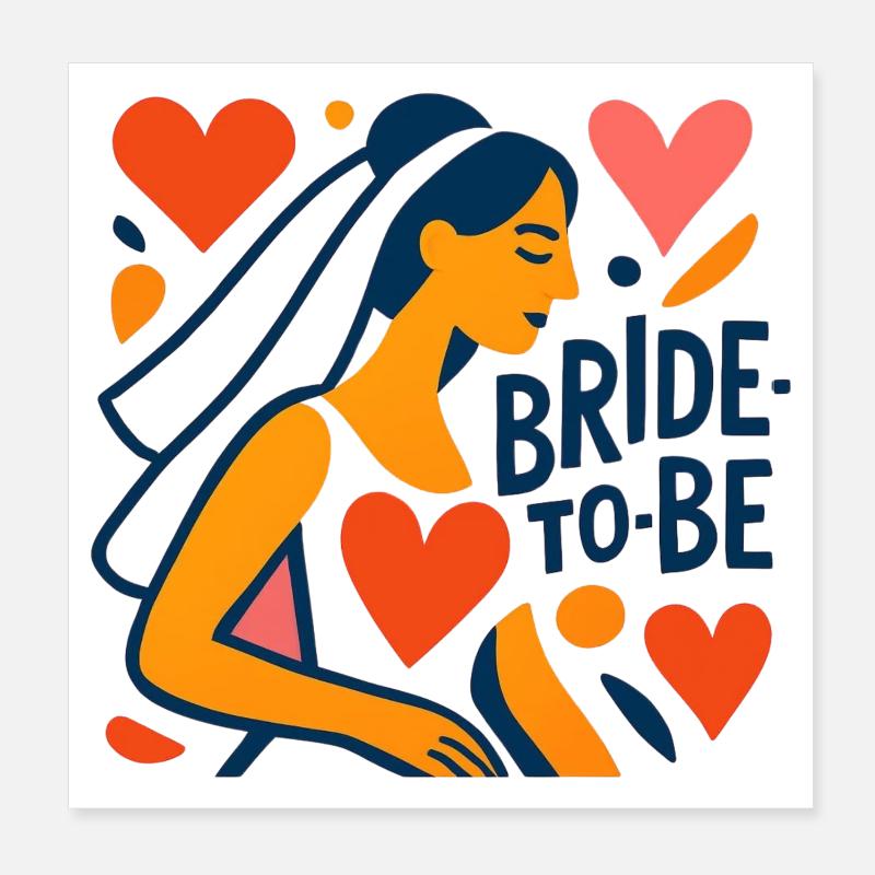 Future mariée Poster 20 x 20 cm