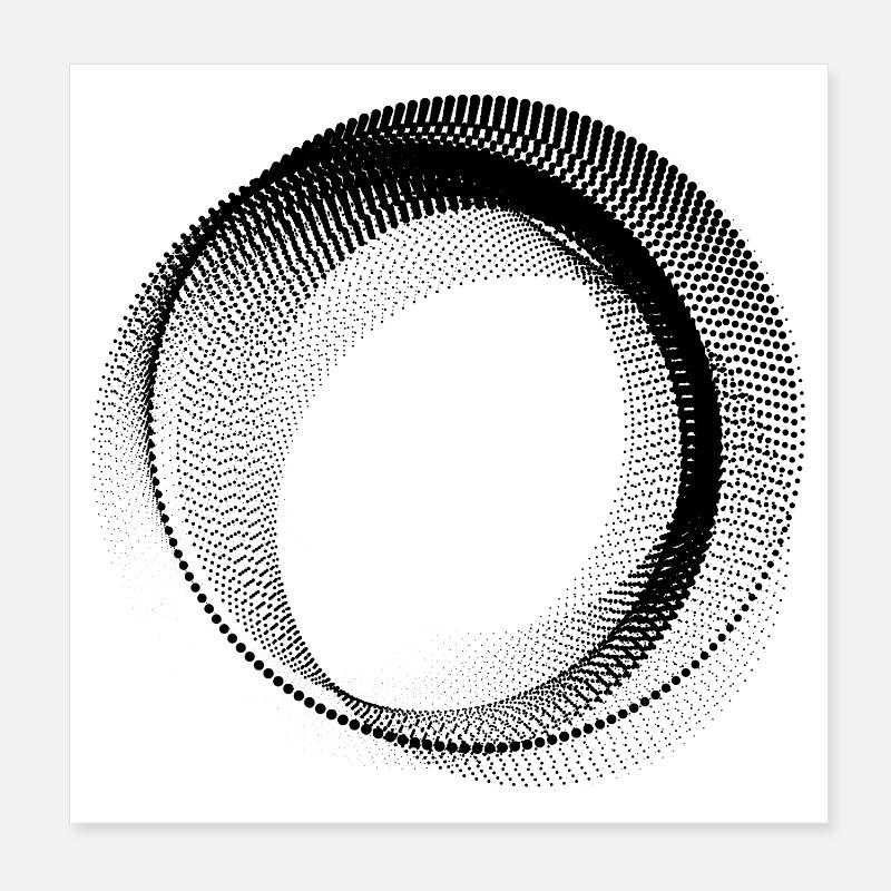 abstrakte kreisförmige Form Poster 20x20 cm