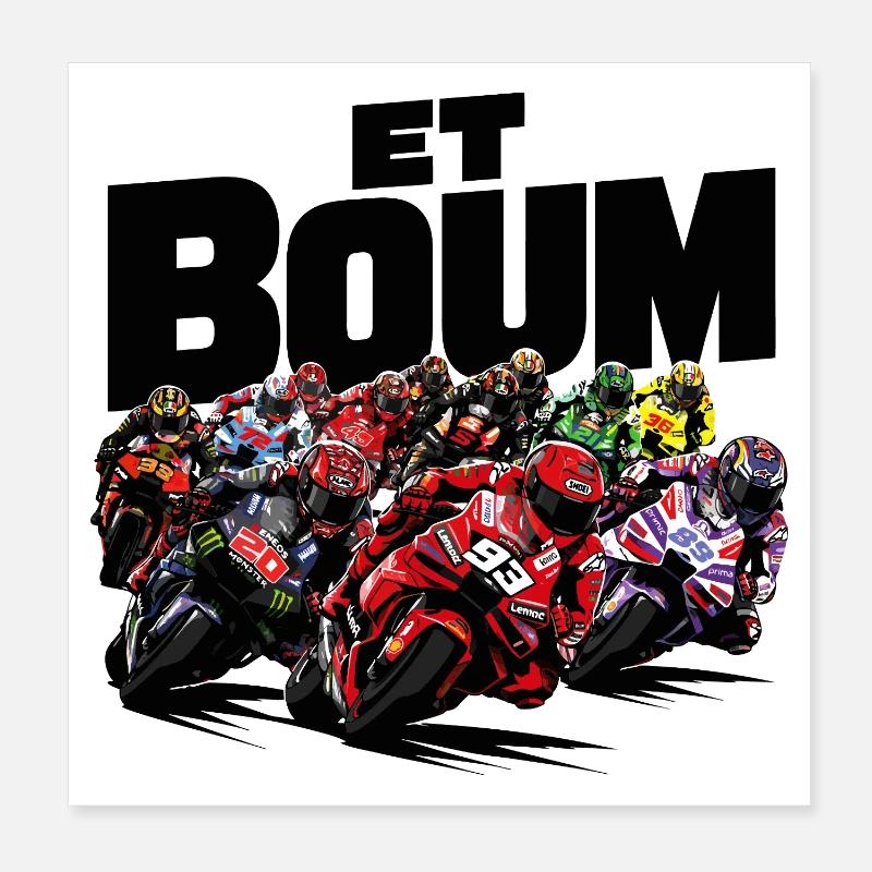 ET BOUM - Poster 20 x 20 cm - blanc