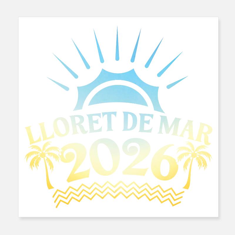 Lloret De Mar 2026 Bunt Poster 20x20 cm