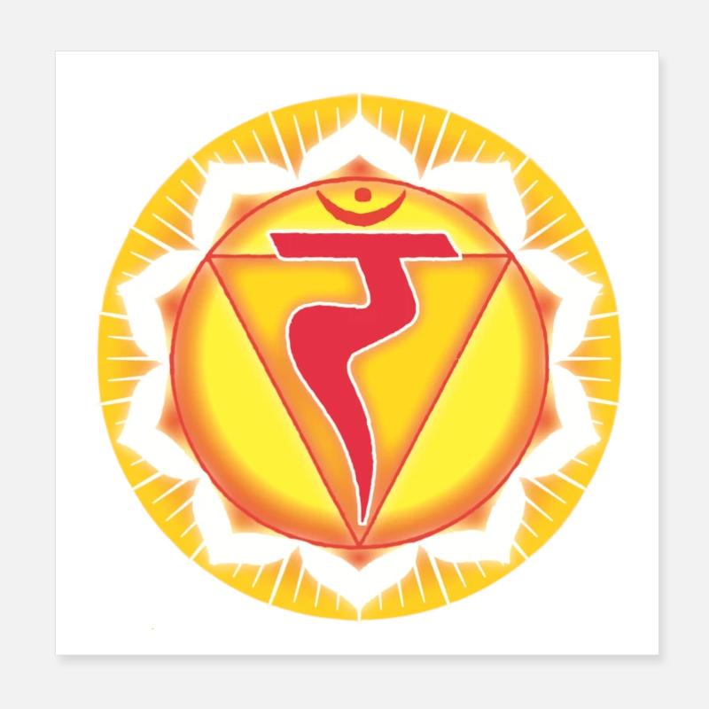 Chakra du nombril Manipura Poster 20 x 20 cm