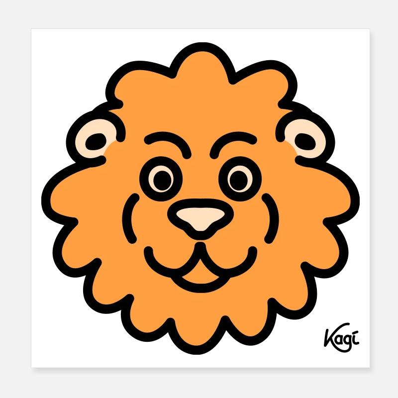 Löwe groß Poster 20x20 cm