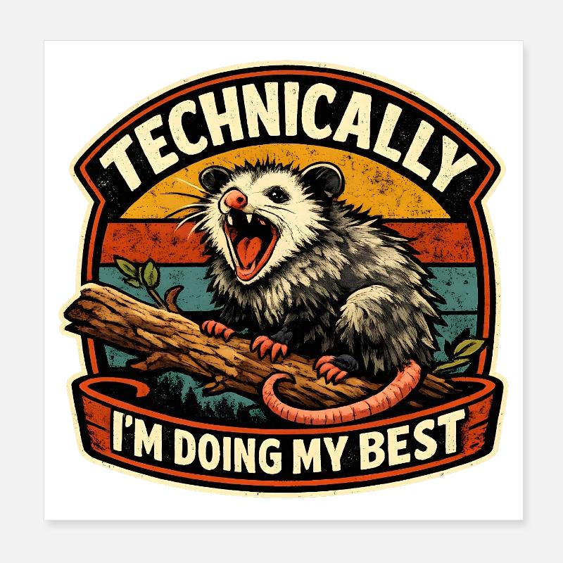 Techniquement, je fais de mon mieux Poster 20 x 20 cm