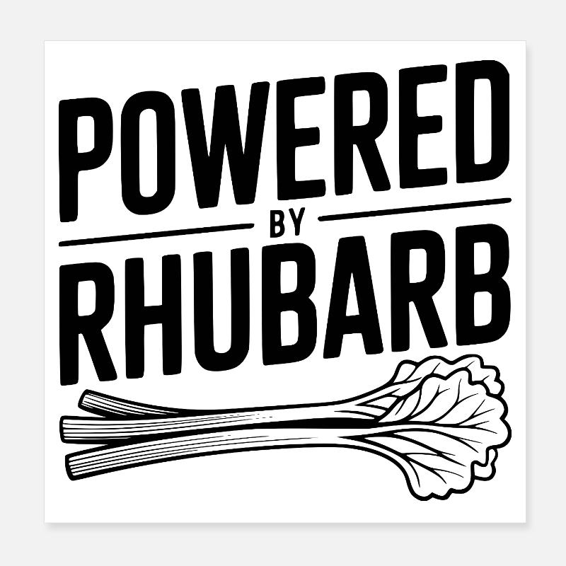 Propulsé par la rhubarbe Poster 20 x 20 cm