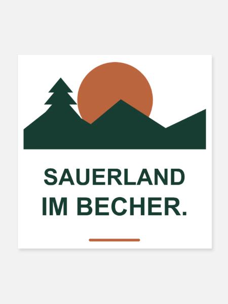 Sauerland im Becher - Poster 20x20 cm - Weiß