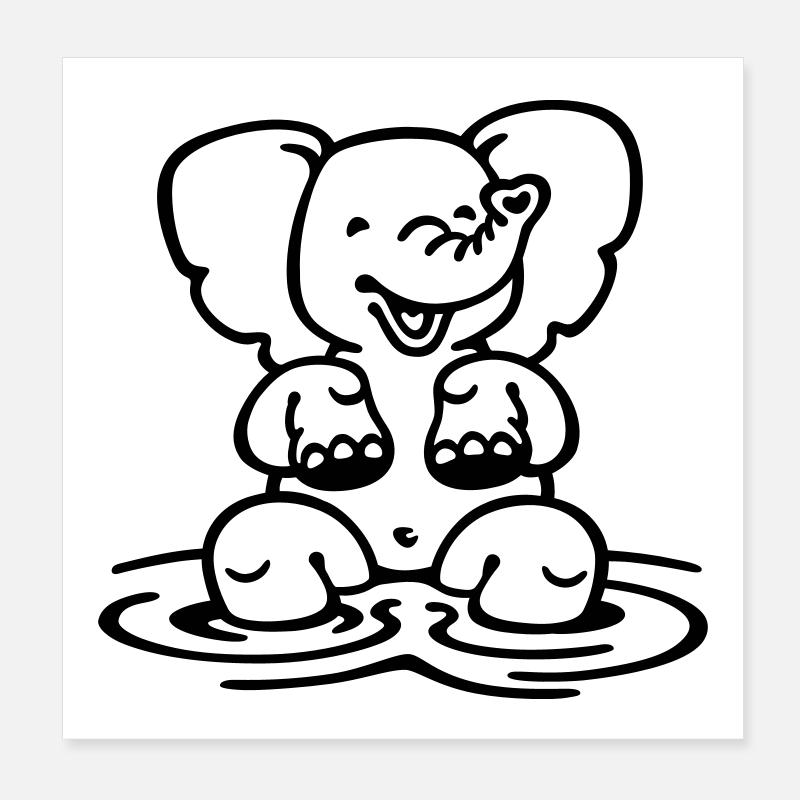 little elephant (a) Poster 20 x 20 cm