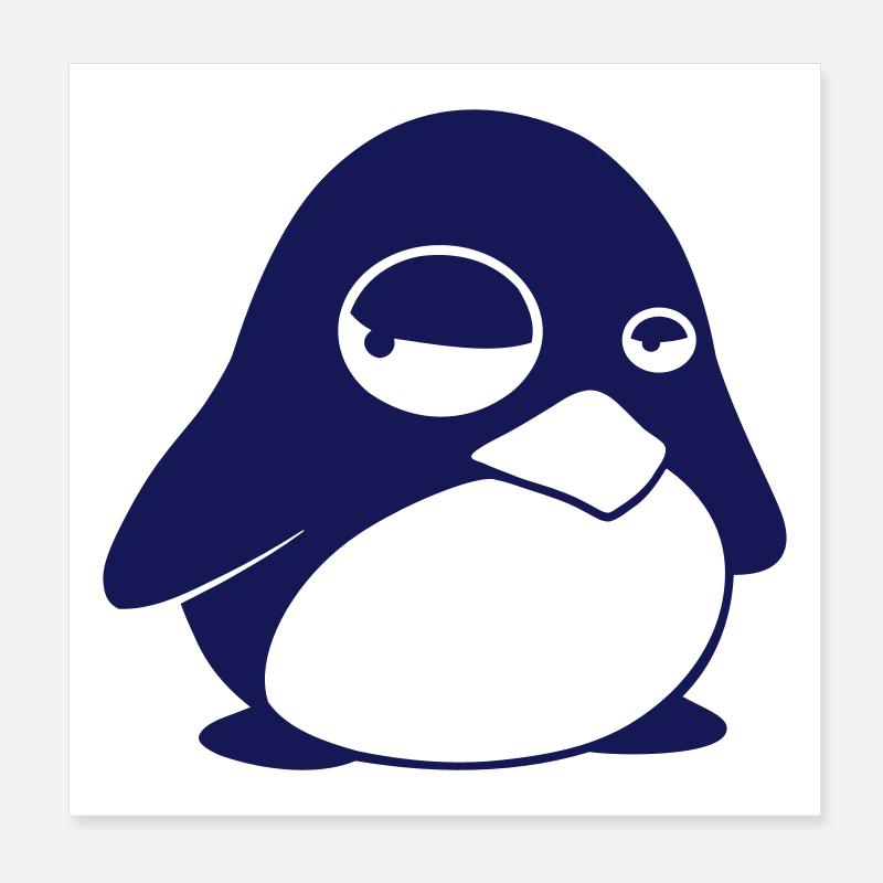 TUX Pinguin, LINUX v2.0 Poster 20x20 cm