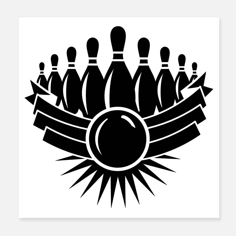 jeu de quilles Poster 20 x 20 cm