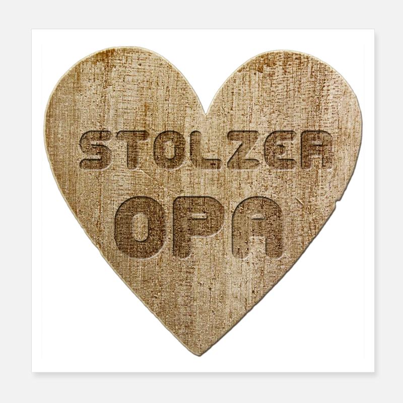 Love - Stolzer Opa Poster 20x20 cm