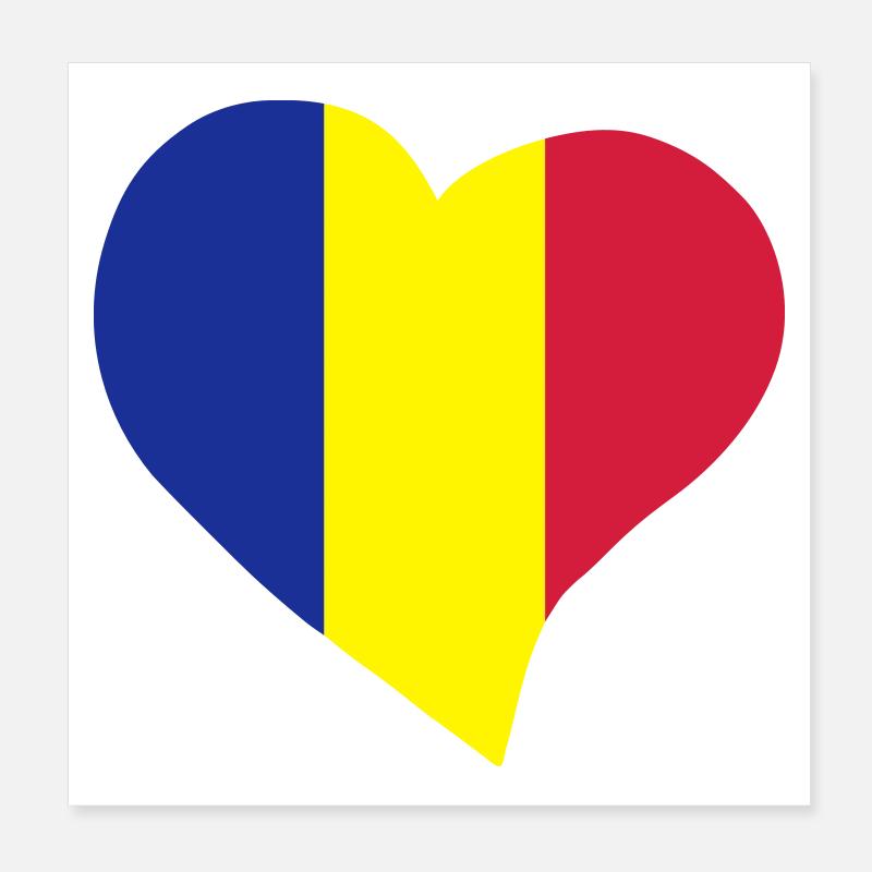 Romanian heart Poster 8" x 8" (20x20 cm)