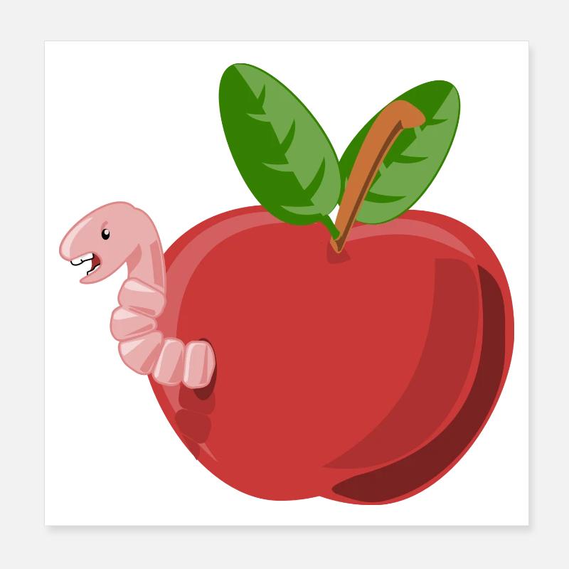 worm Poster 8" x 8" (20x20 cm)