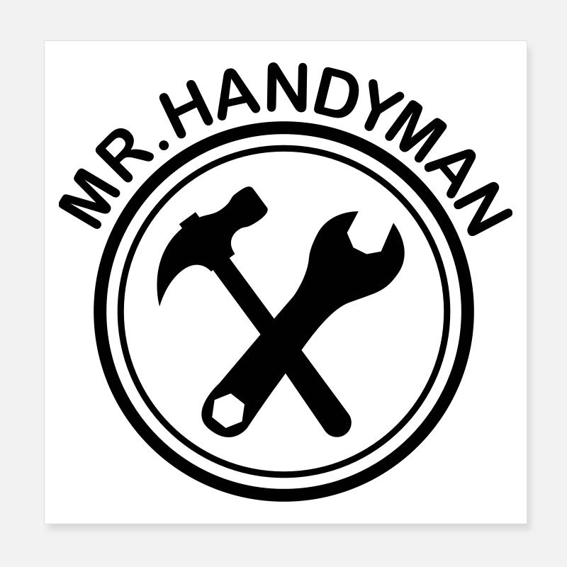 Handwerker handyman Poster 20x20 cm